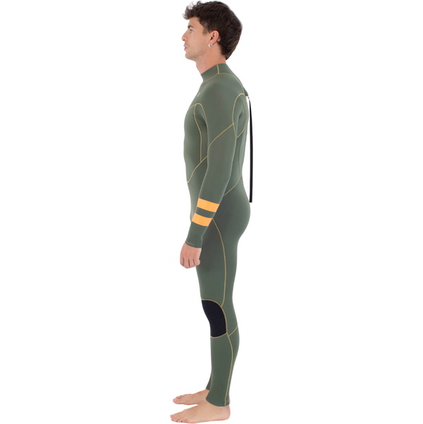 2025 Hurley Mens Advant 4/3mm Back Zip Wetsuit MFS0000403 - Cargo
